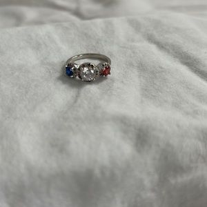 Red, white and blue ring